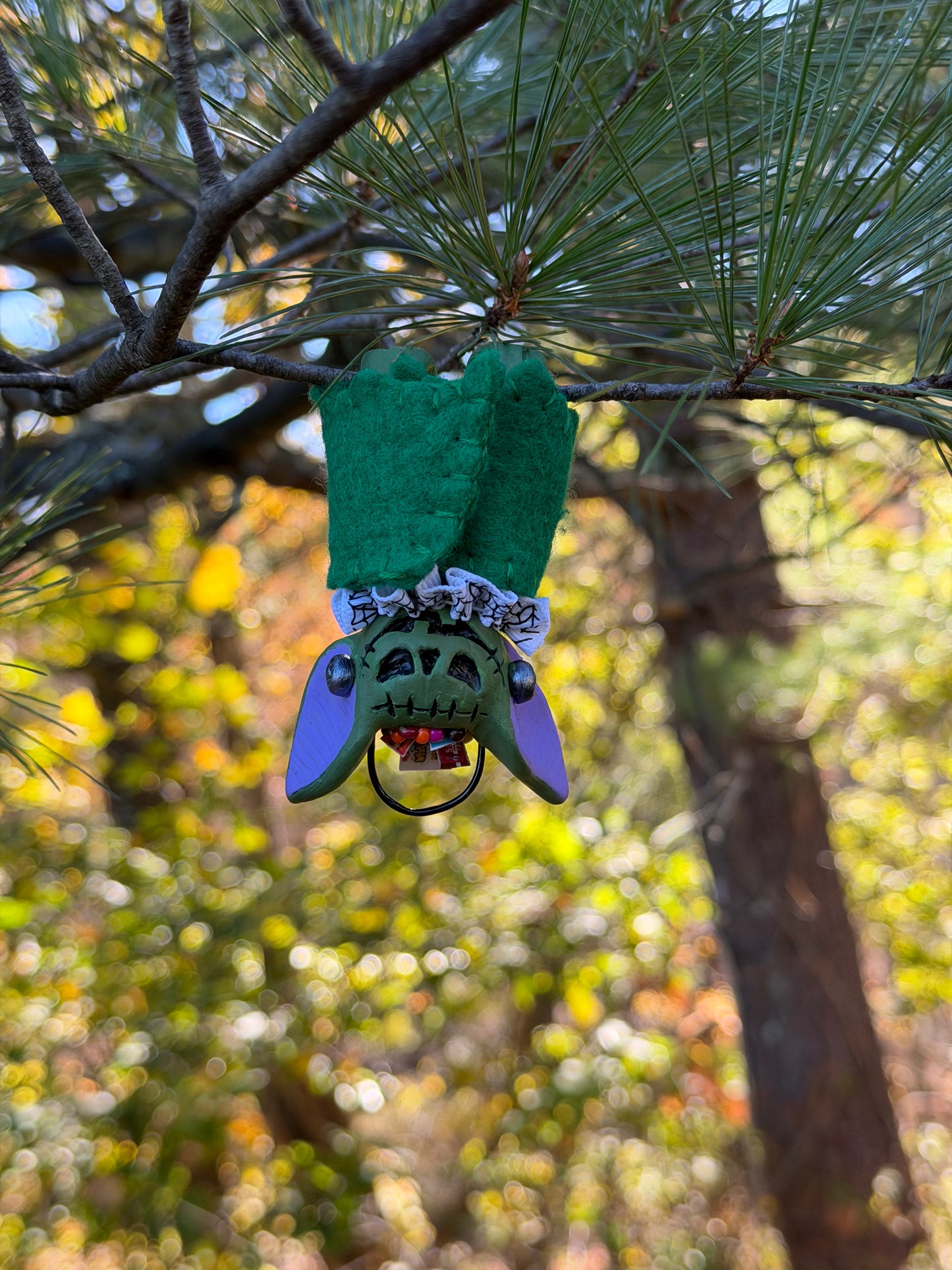 CANDY BUCKET HANGING BAT (frankenstein)