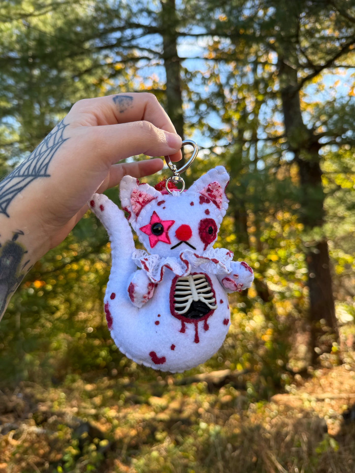 ZOMBIE GHOST KITTY BAG CLIP