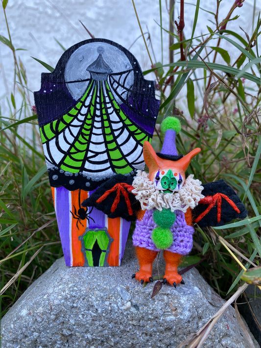 Mini bat W/ matching coffin