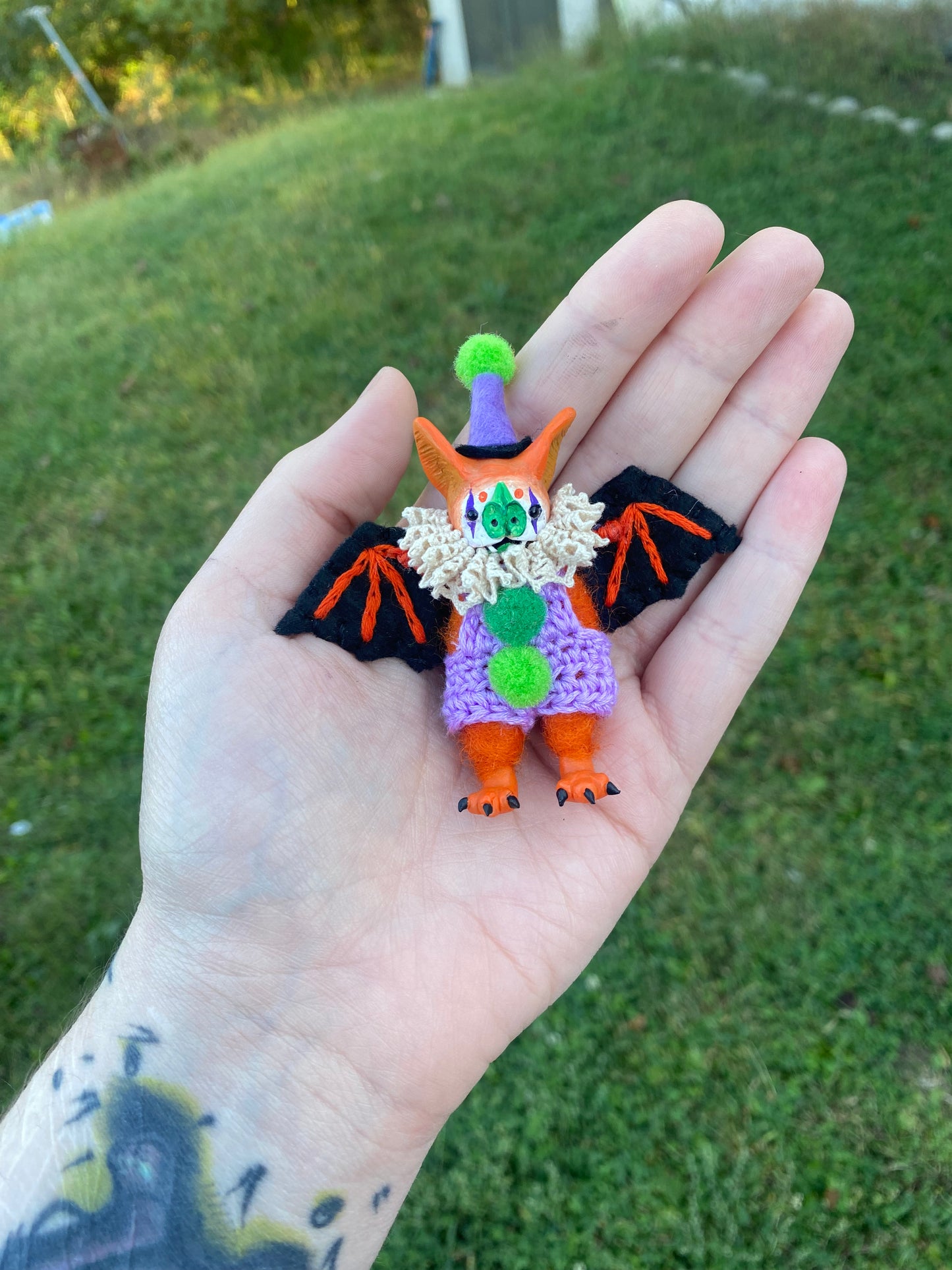 Mini bat W/ matching coffin