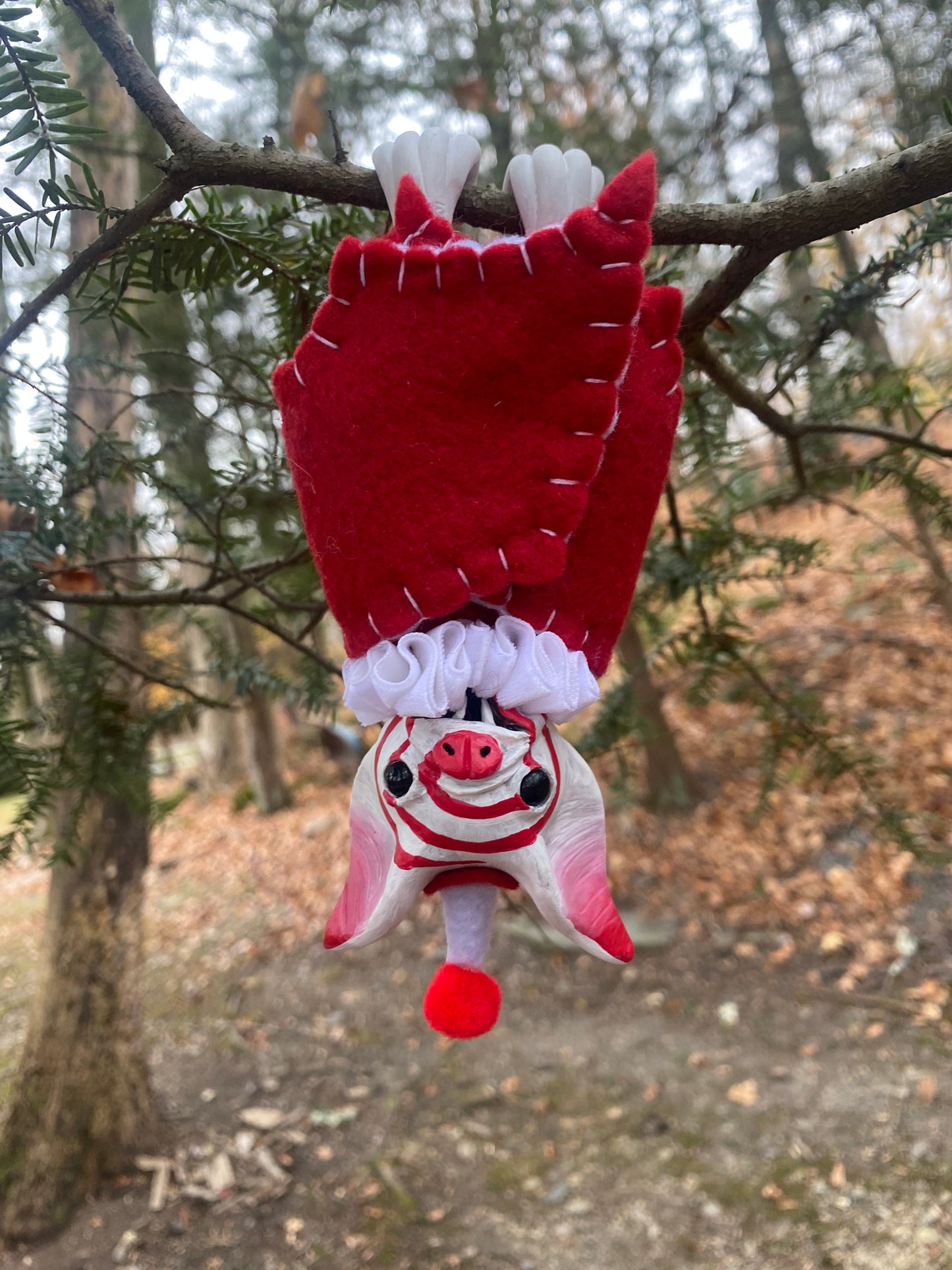 LARGE HANGING BAT-PEPPERMINT SWIRL