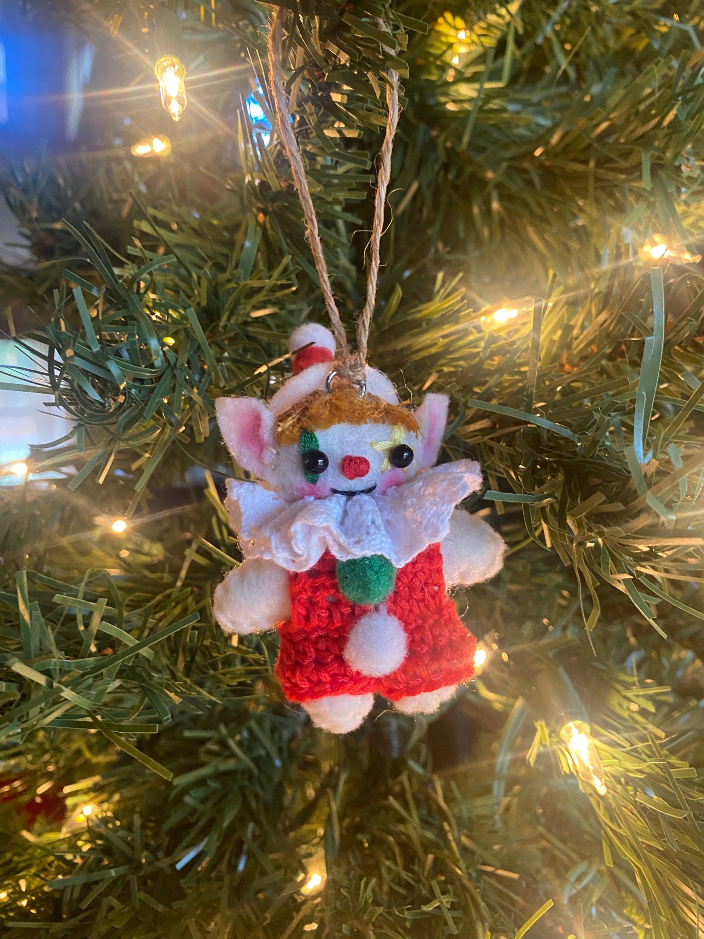 Elf clown ornament