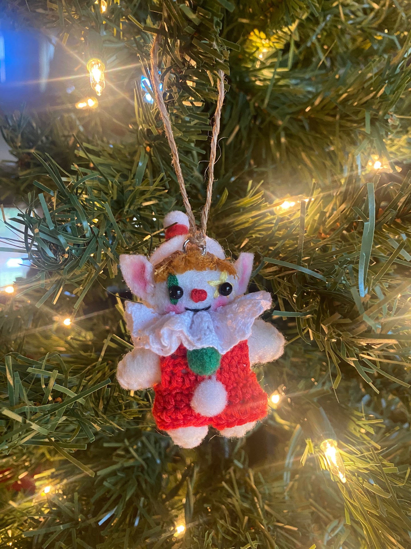 Elf clown ornament