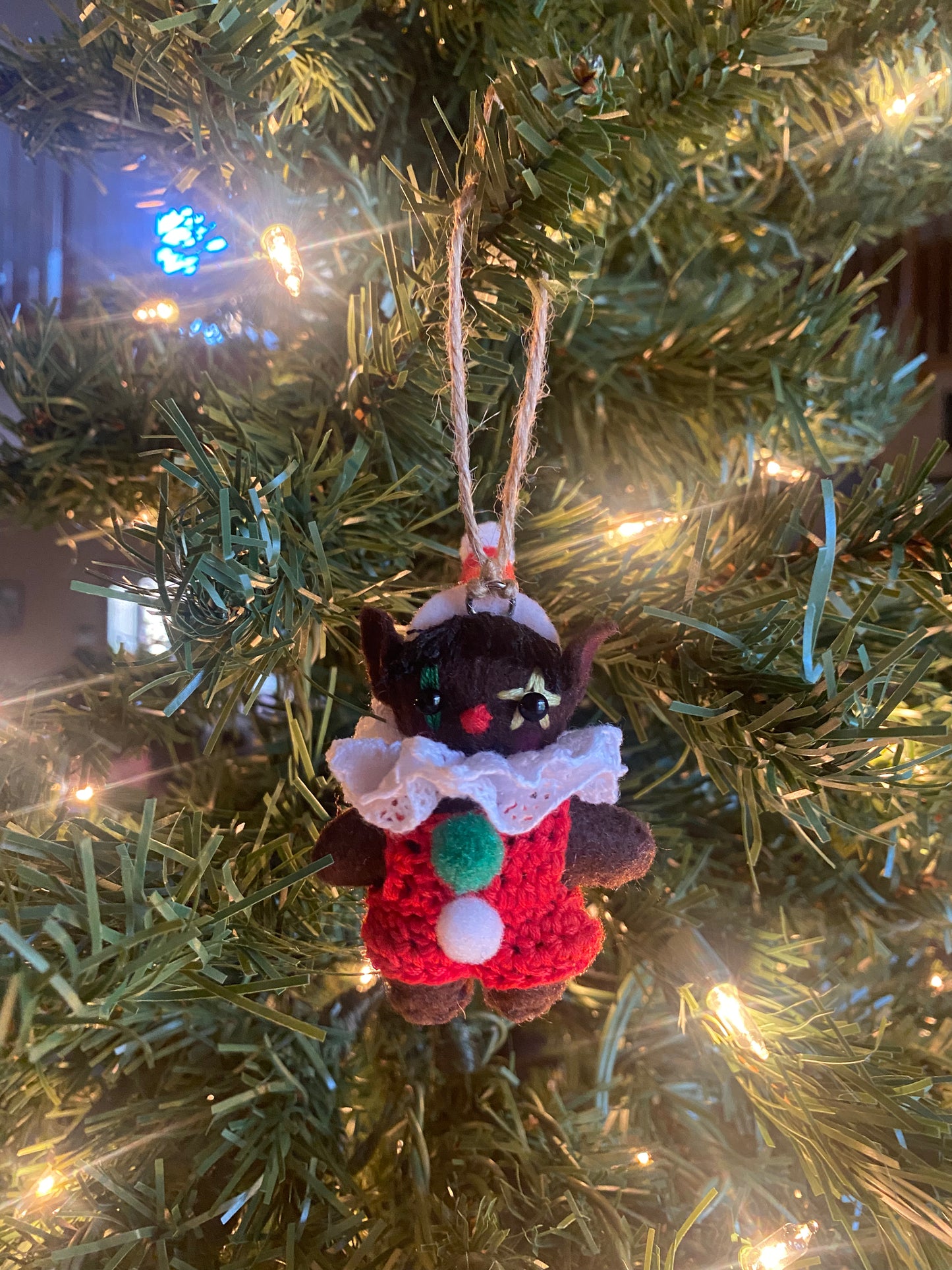 Elf clown ornament