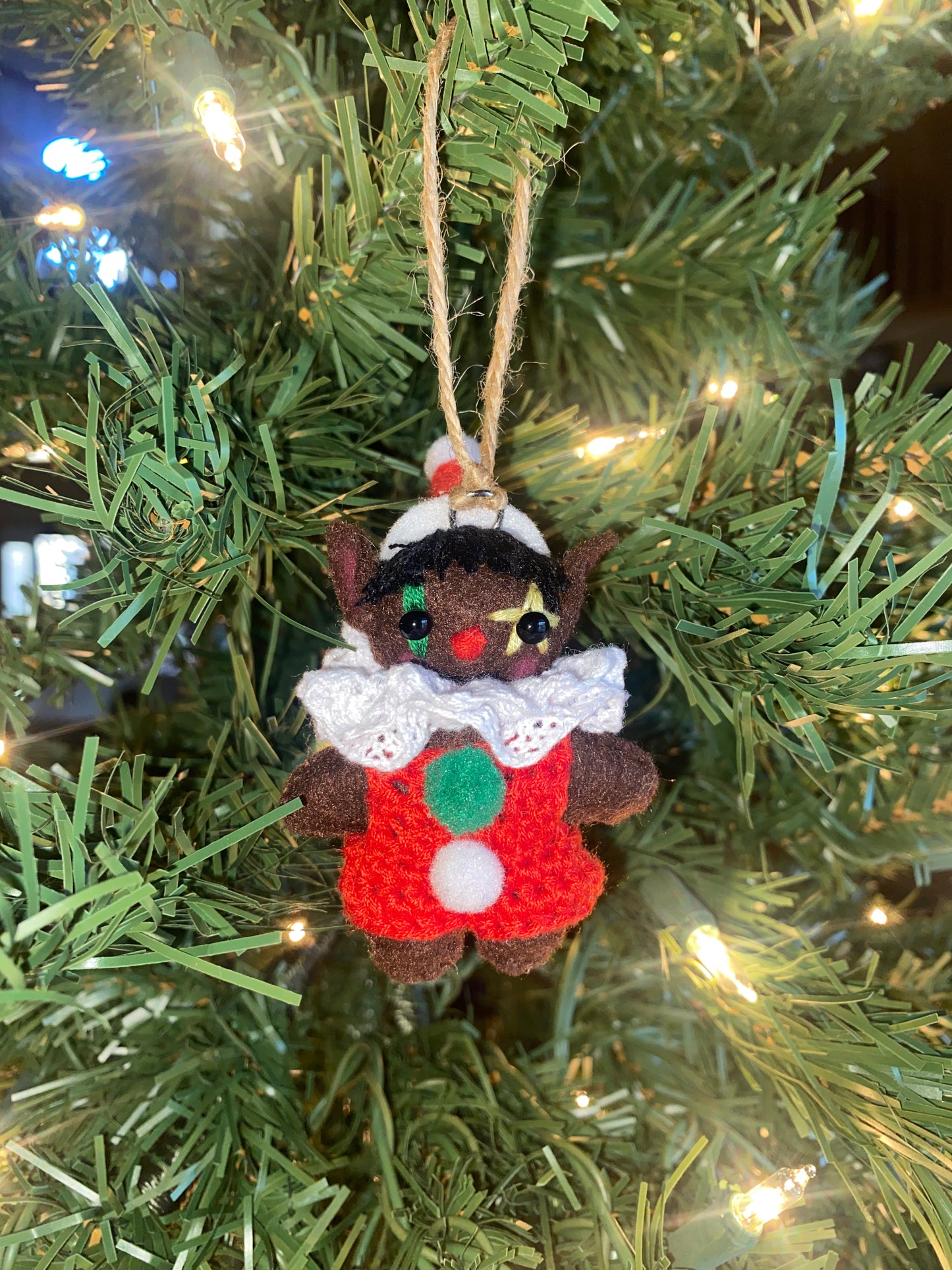 Elf clown ornament