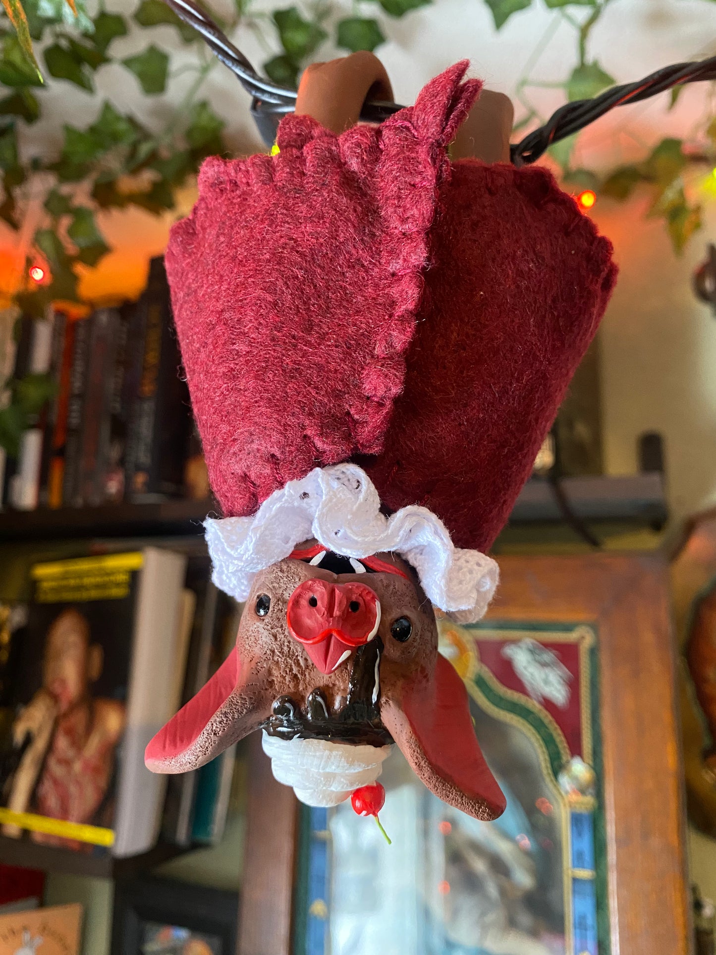 LARGE HANGING BAT (chocolate cherry brownie)