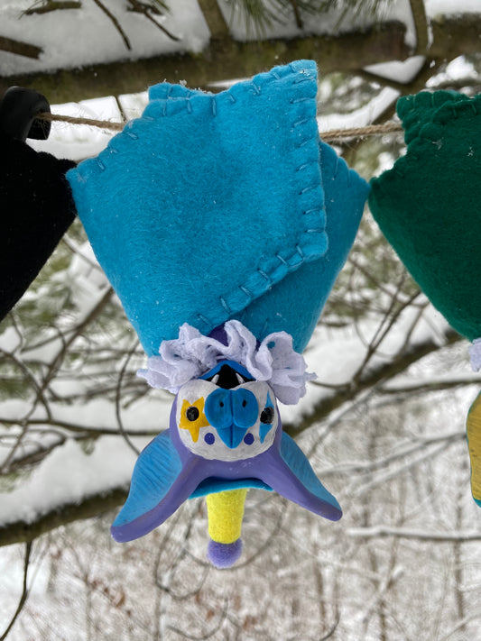 LARGE HANGING BAT (purple/blue)