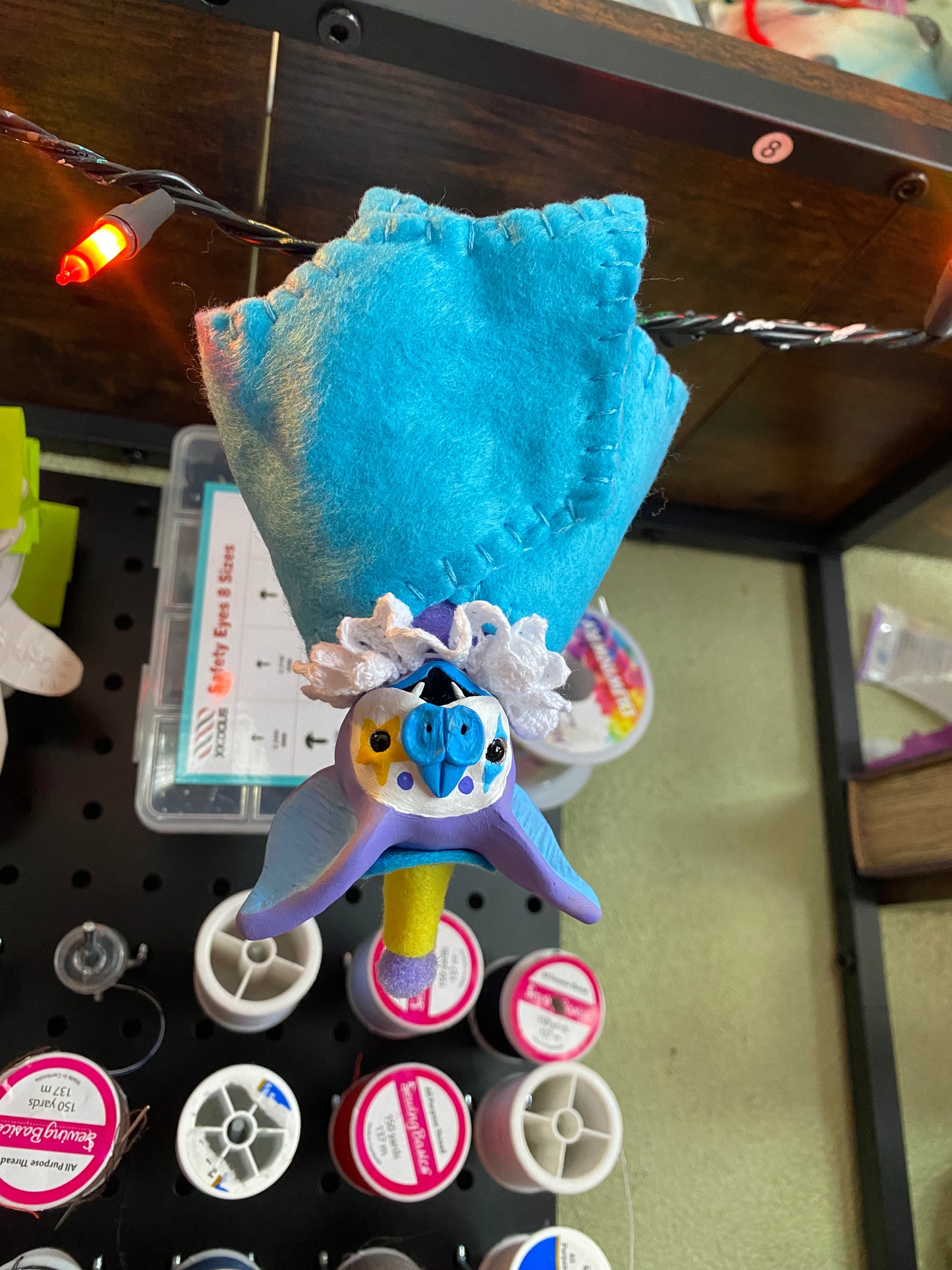 LARGE HANGING BAT (purple/blue)