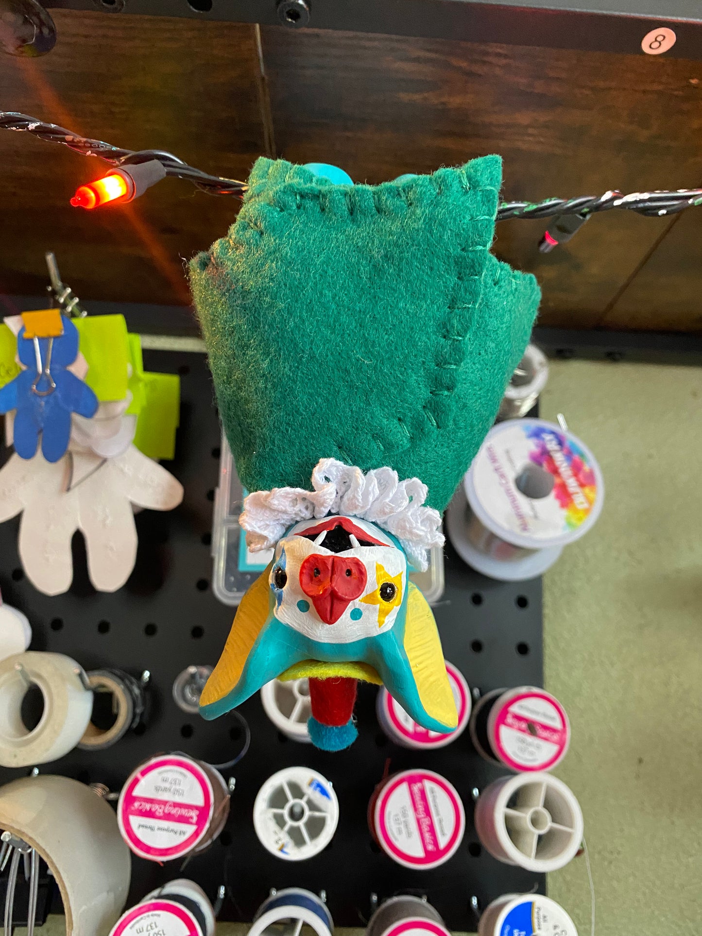 LARGE HANGING BAT (green)