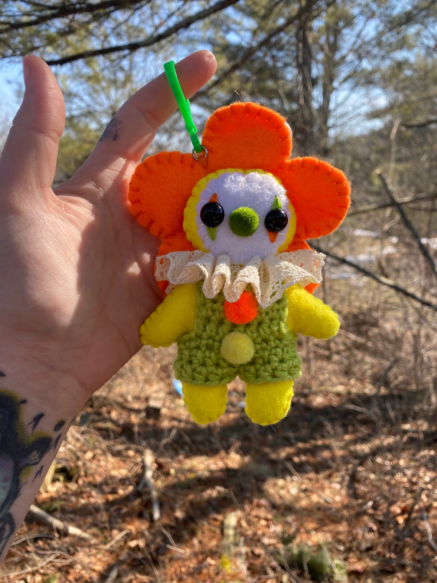 FLOWER BAG CLIP (orange)