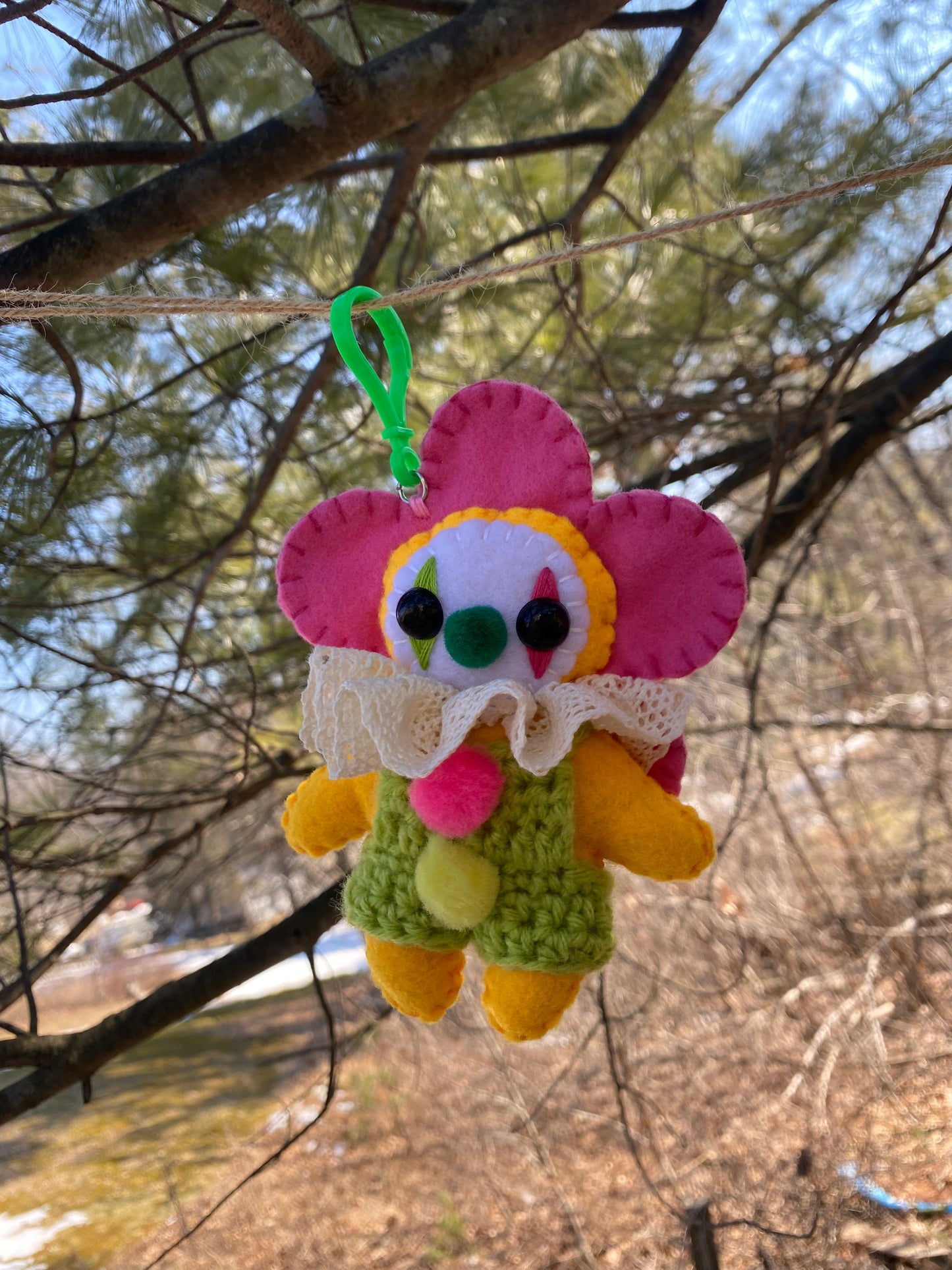 FLOWER BAG CLIP (pink)